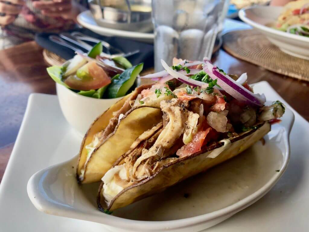 Breadfruit tacos are one of the most popular items on the Animal Flower Cave Restaurant menu