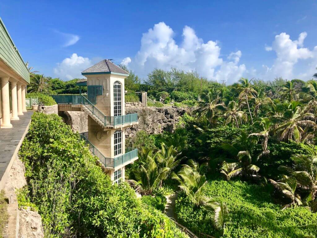 the elevator down to crane beach