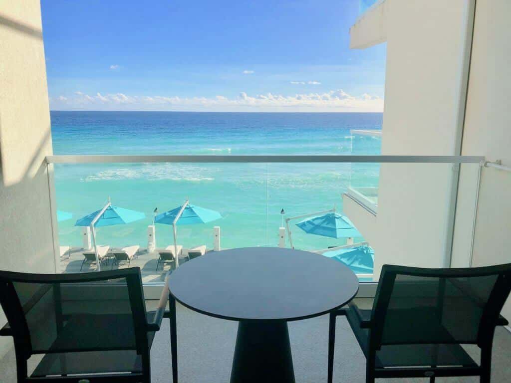 view out to sea from a balcony in a guest room at South Gap Hotel Barbados