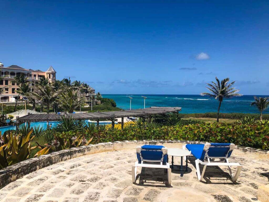sea view from the patio of crane resort barbados
