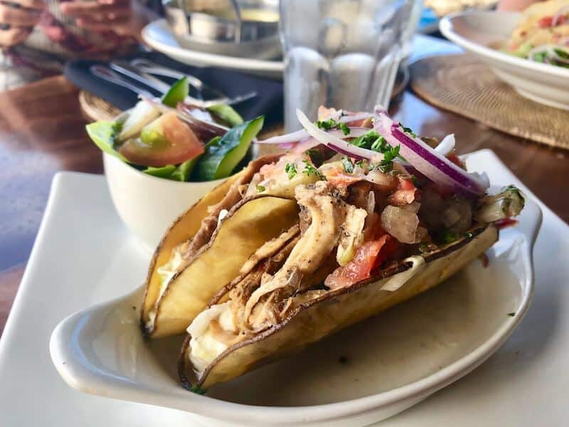 Breadfruit Tacos at Animal Flower Cave