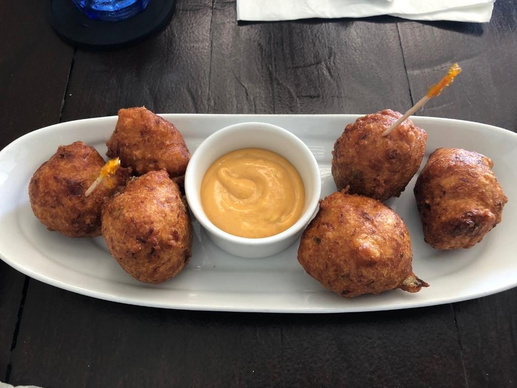 Fish cakes at Surfers Cafe