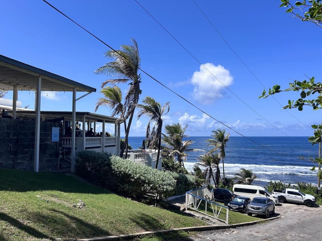Roundhouse Restaurant in Barbados overlooking the rugged east coast